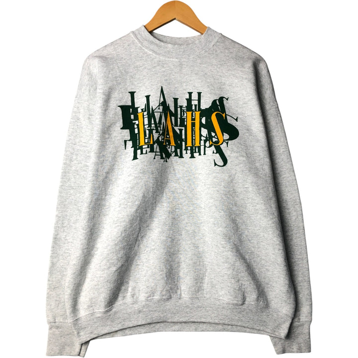 90'S Fruit of the Loom printed sweatshirt, sweatshirt, men's XL size, vintage cotton pale white type Vintage Second Hand