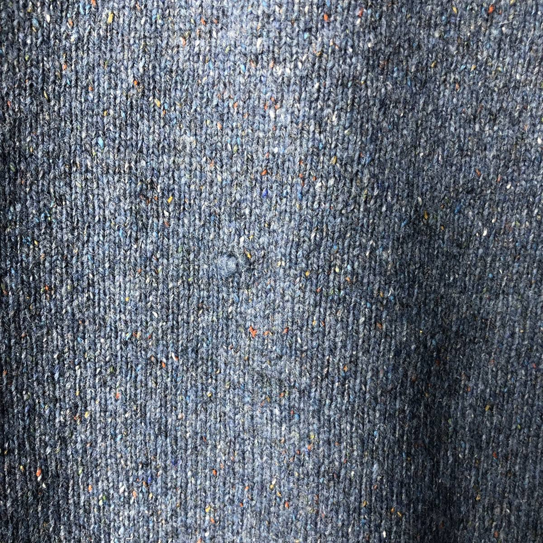 Barbour Color Nep V-Neck Wool Knit Sweater, Men's Size L wool Blue type light blue Vintage Second Hand