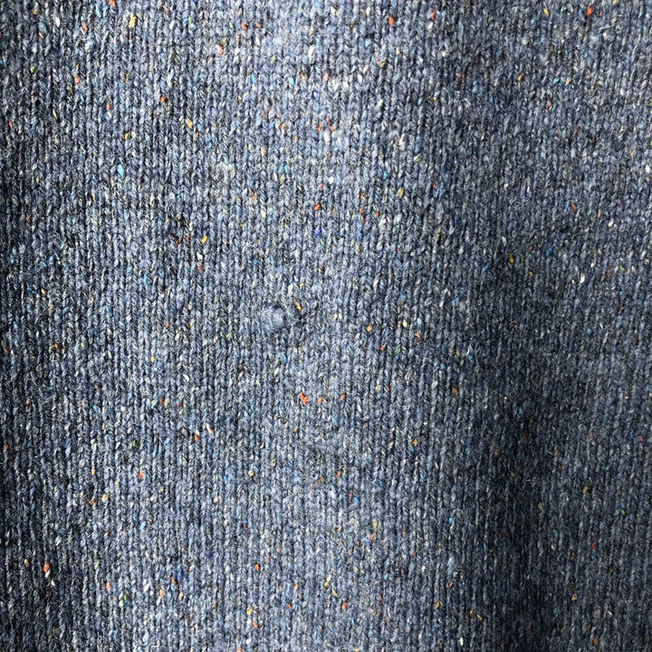 Barbour Color Nep V-Neck Wool Knit Sweater, Men's Size L wool Blue type light blue Vintage Second Hand