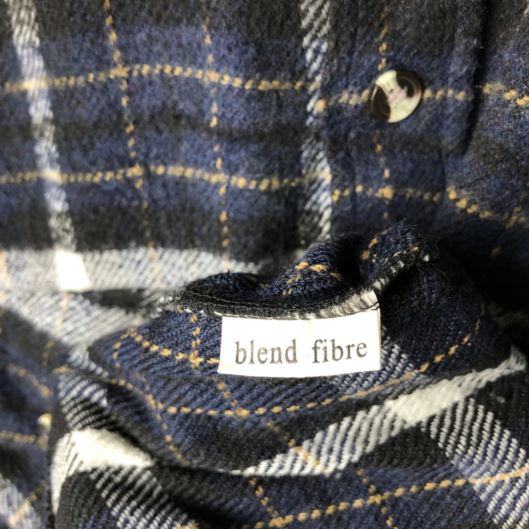 GLOBOL Long Sleeve Flannel Check Shirt, Women's Size M unclear black type Vintage Second Hand