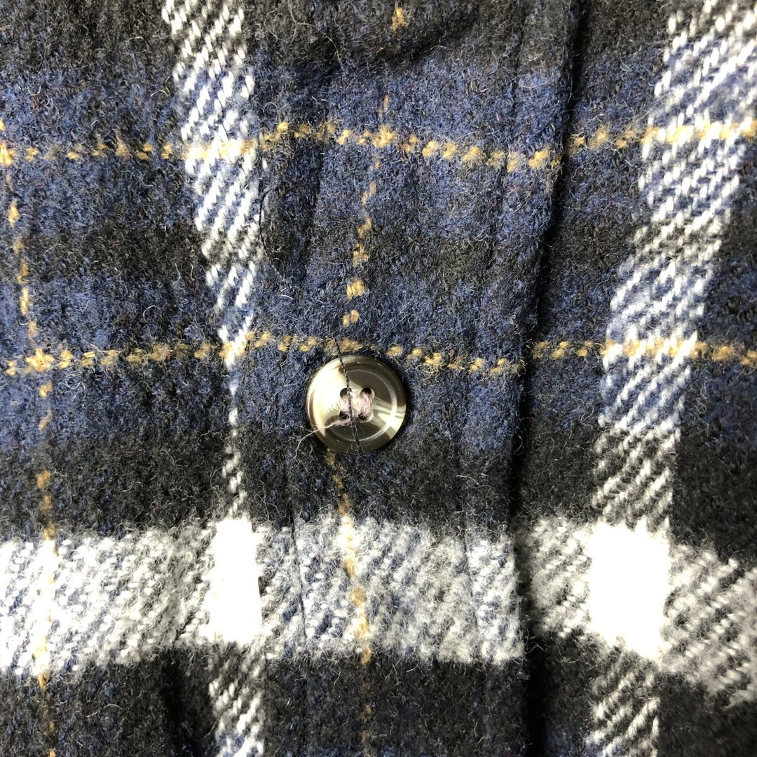 GLOBOL Long Sleeve Flannel Check Shirt, Women's Size M unclear black type Vintage Second Hand