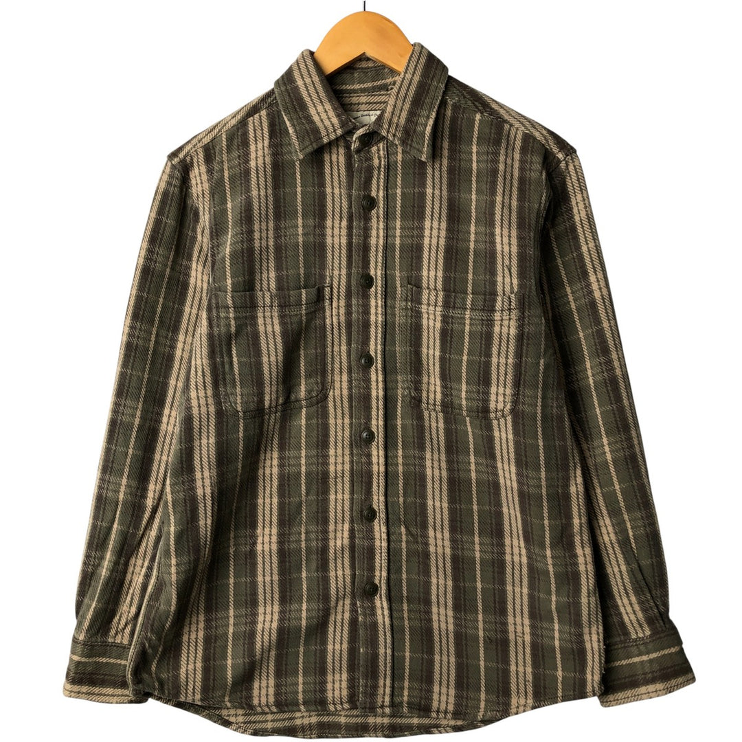 HIGH SIERRA Long Sleeve Flannel Check Shirt, Men's Size Small cotton Beige type Vintage Second Hand