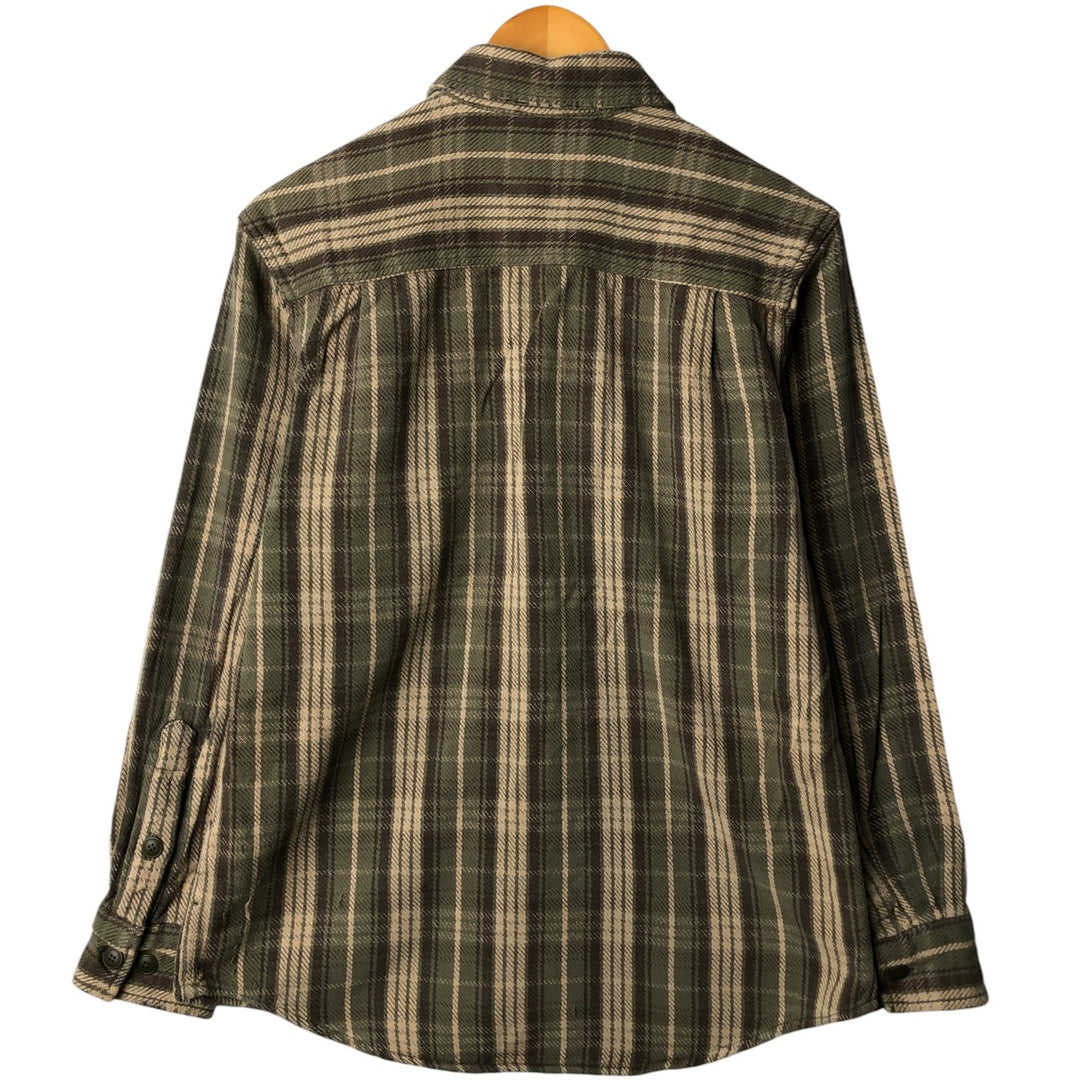 HIGH SIERRA Long Sleeve Flannel Check Shirt, Men's Size Small cotton Beige type Vintage Second Hand