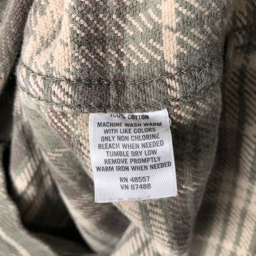 HIGH SIERRA Long Sleeve Flannel Check Shirt, Men's Size Small cotton Beige type Vintage Second Hand