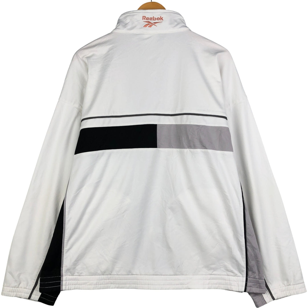 2000'S Reebok Jersey Track Jacket, Men's Size Medium polyester white type Vintage Second Hand