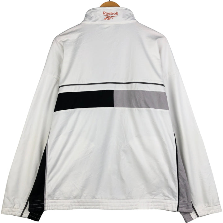 2000'S Reebok Jersey Track Jacket, Men's Size Medium polyester white type Vintage Second Hand