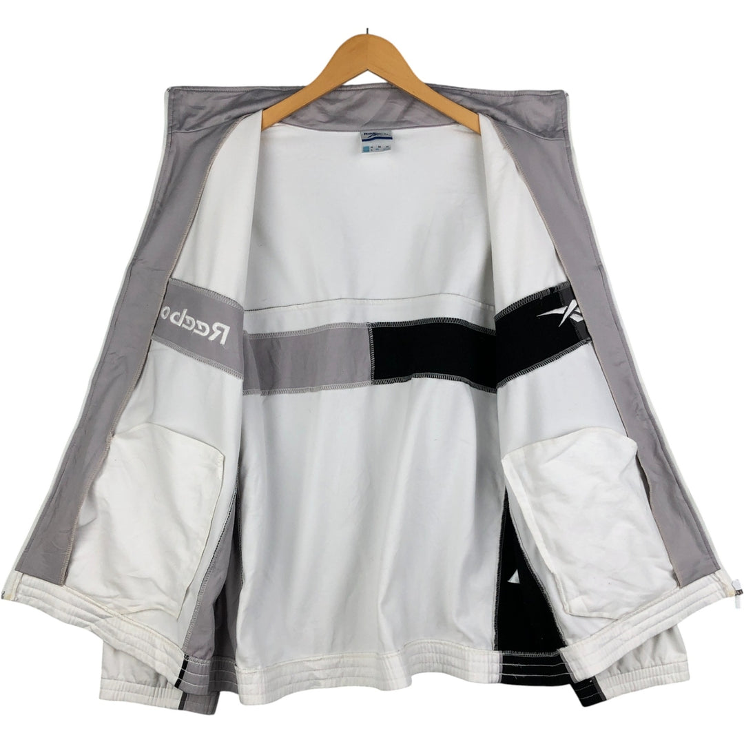 2000'S Reebok Jersey Track Jacket, Men's Size Medium polyester white type Vintage Second Hand