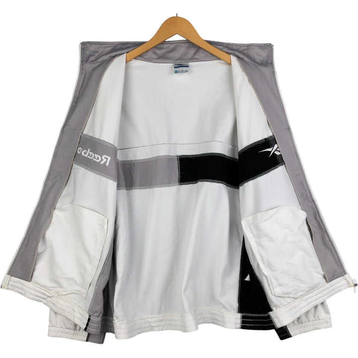 2000'S Reebok Jersey Track Jacket, Men's Size Medium polyester white type Vintage Second Hand