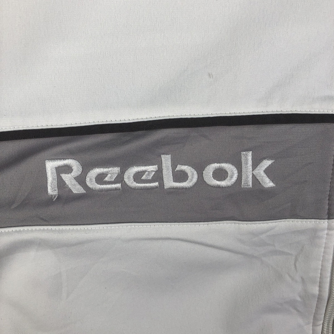 2000'S Reebok Jersey Track Jacket, Men's Size Medium polyester white type Vintage Second Hand