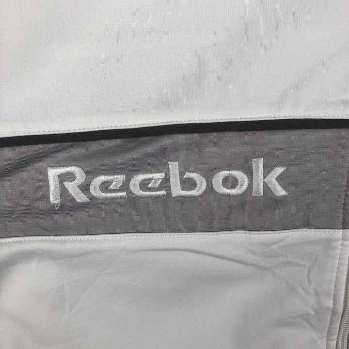 2000'S Reebok Jersey Track Jacket, Men's Size Medium polyester white type Vintage Second Hand