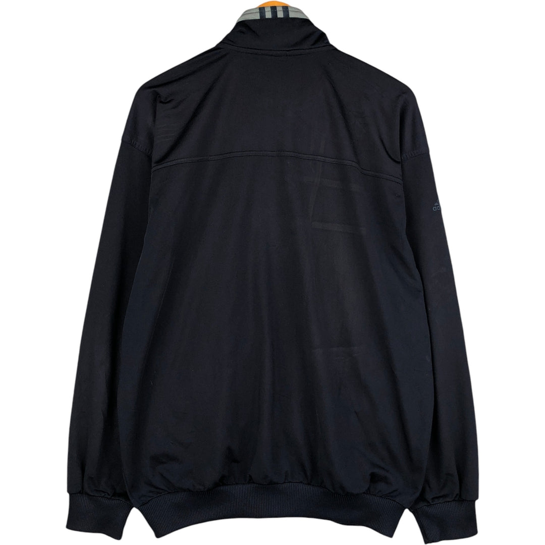00'S adidas jersey track jacket, men's XL size polyester navy blue type Vintage Second Hand