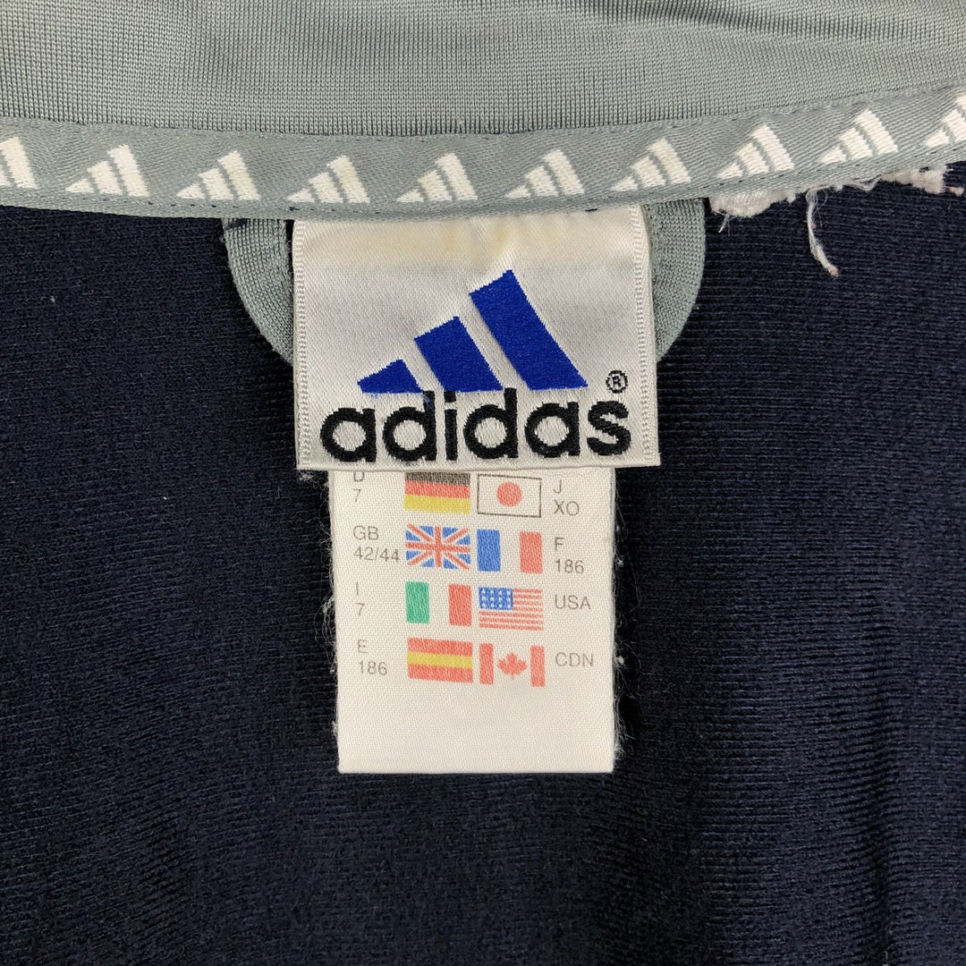 00'S adidas jersey track jacket, men's XL size polyester navy blue type Vintage Second Hand