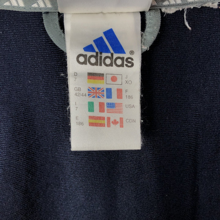 00'S adidas jersey track jacket, men's XL size polyester navy blue type Vintage Second Hand