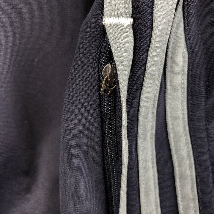 00'S adidas jersey track jacket, men's XL size polyester navy blue type Vintage Second Hand