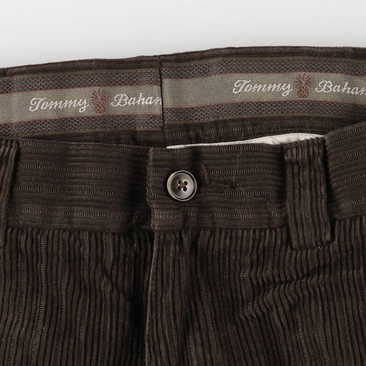 2000'S Tommy Bahama corduroy pants, men's size W35 silk brown type Vintage Second Hand