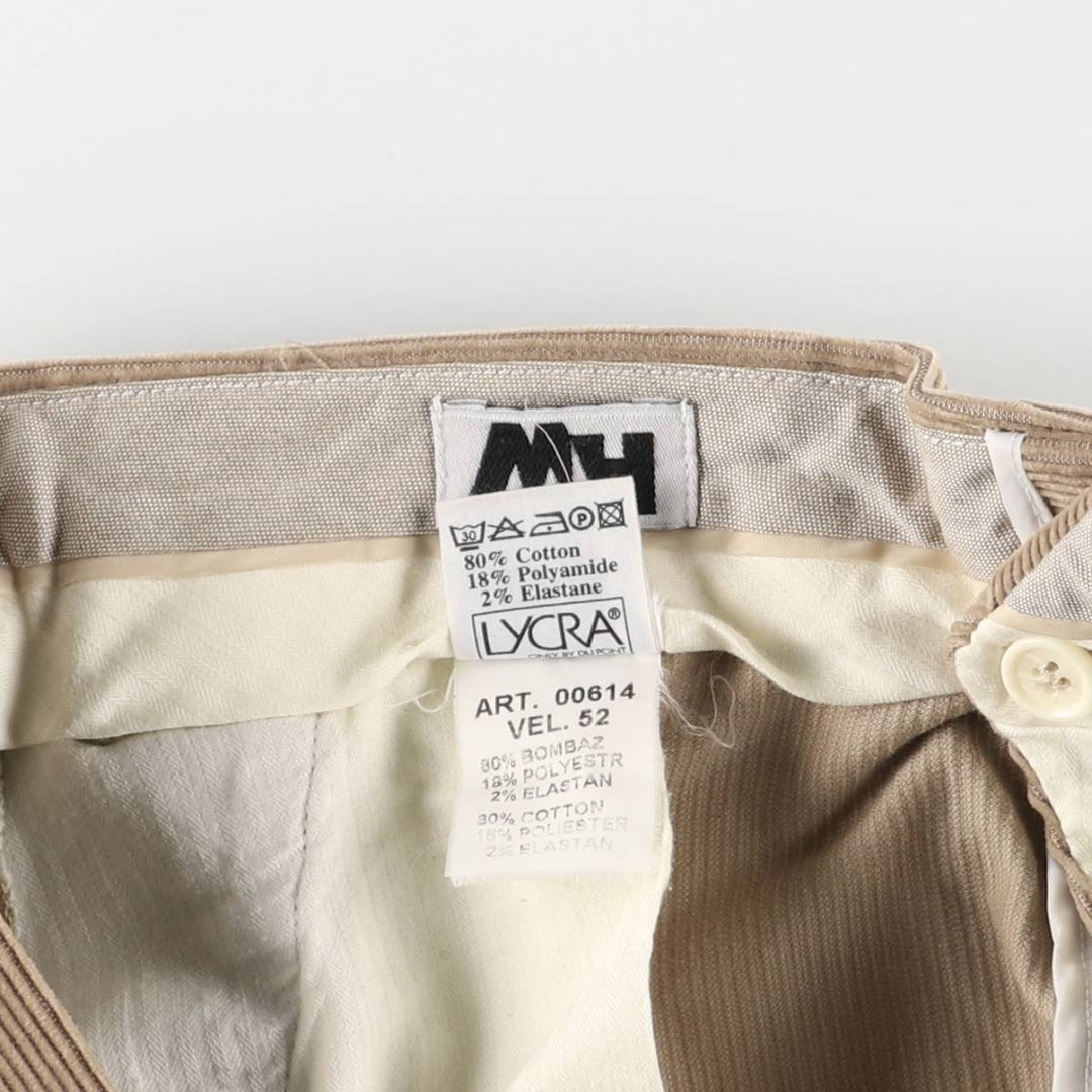 MH Corduroy Pants Men's Size W34 cotton Beige type Vintage Second Hand