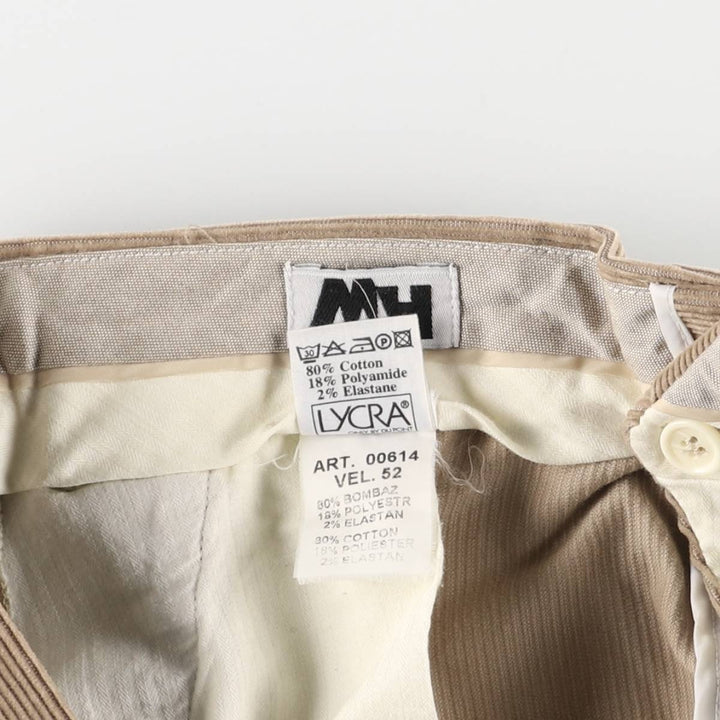MH Corduroy Pants Men's Size W34 cotton Beige type Vintage Second Hand