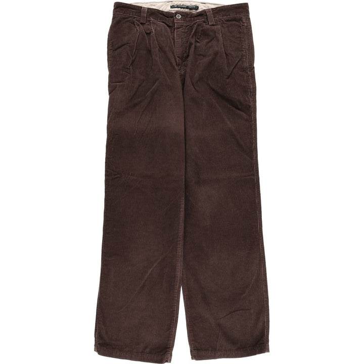 Dockers Classic Fit Two-Pleated Wide-Rib Corduroy Pants, Men's, Size 34 cotton burgundy type Vintage Second Hand