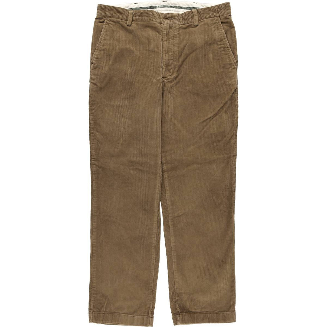 90s-00'S LLBean Vintage Corduroy Pants, Men's Size 36 cotton brown type Vintage Second Hand