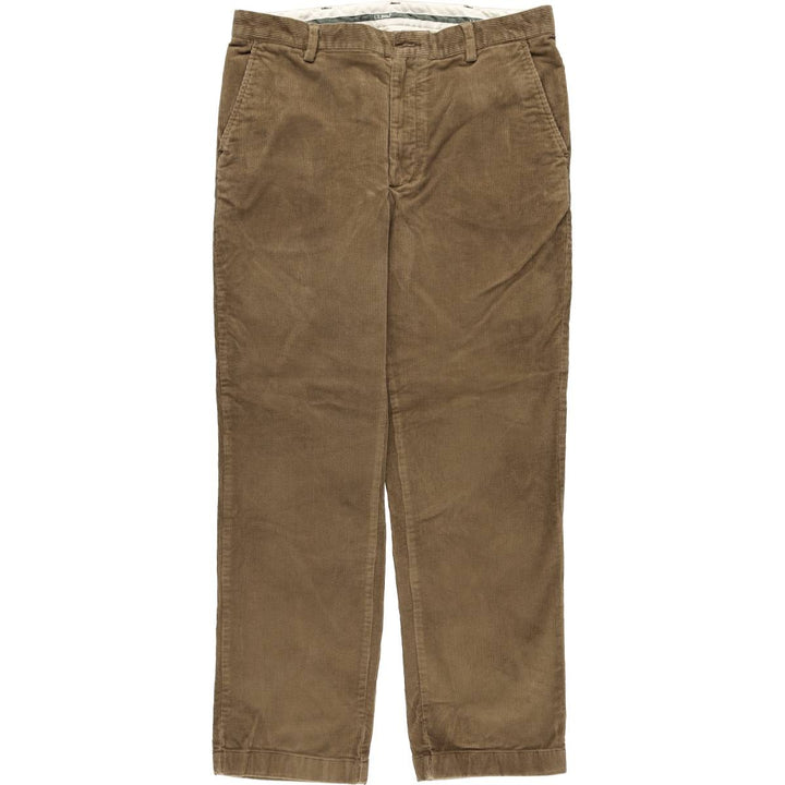 90s-00'S LLBean Vintage Corduroy Pants, Men's Size 36 cotton brown type Vintage Second Hand