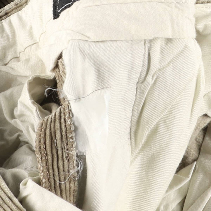 GUCLIERI Two-pleat Corduroy Pants, Size 46, Men's, W31 (equivalent) unclear beige type brown Vintage Second Hand