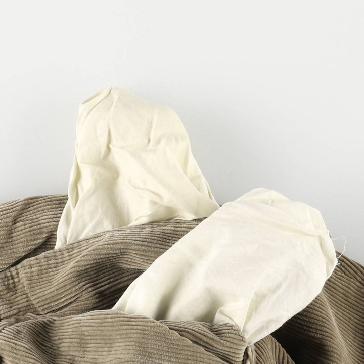 GUCLIERI Two-pleat Corduroy Pants, Size 46, Men's, W31 (equivalent) unclear beige type brown Vintage Second Hand