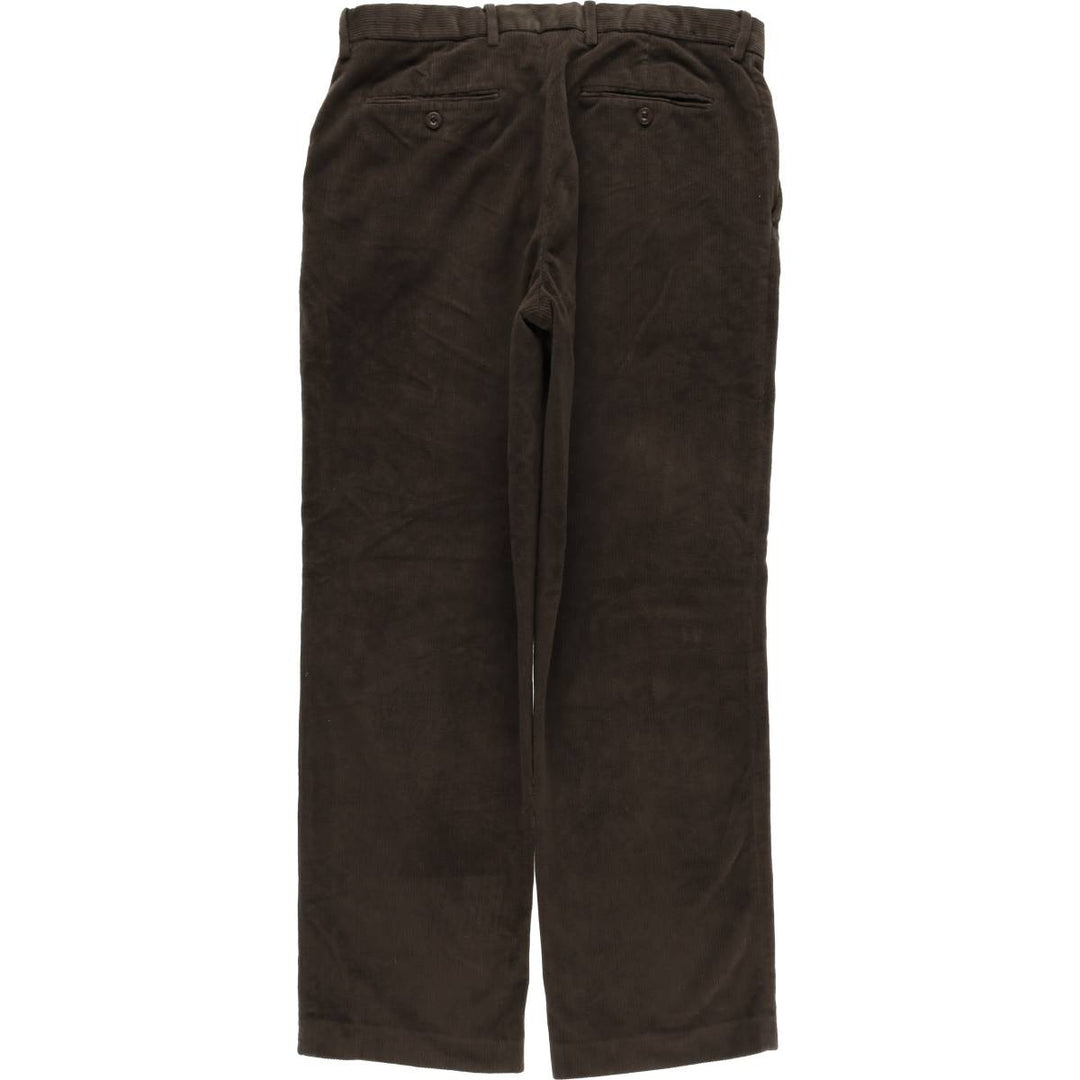 Pierre Cardin wide-ribbed corduroy pants, men's size W34 polyester brown type Vintage Second Hand