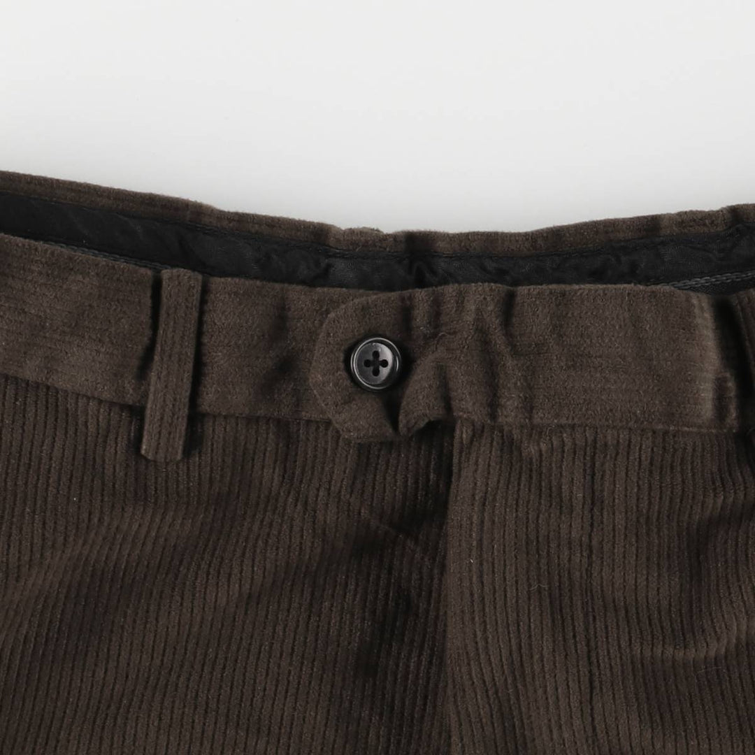 Pierre Cardin wide-ribbed corduroy pants, men's size W34 polyester brown type Vintage Second Hand