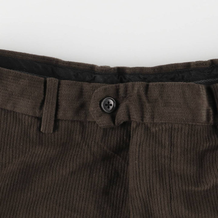 Pierre Cardin wide-ribbed corduroy pants, men's size W34 polyester brown type Vintage Second Hand