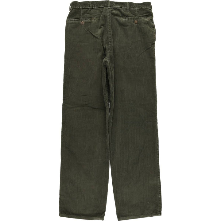 NORTHWEST TERRITORY One-Tuck Corduroy Pants, Made in USA, Men's, Size W32 unclear Khaki type sage green Vintage Second Hand