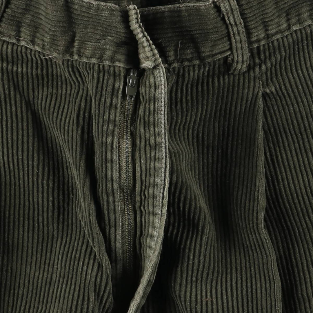 NORTHWEST TERRITORY One-Tuck Corduroy Pants, Made in USA, Men's, Size W32 unclear Khaki type sage green Vintage Second Hand