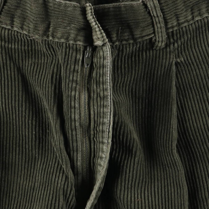 NORTHWEST TERRITORY One-Tuck Corduroy Pants, Made in USA, Men's, Size W32 unclear Khaki type sage green Vintage Second Hand