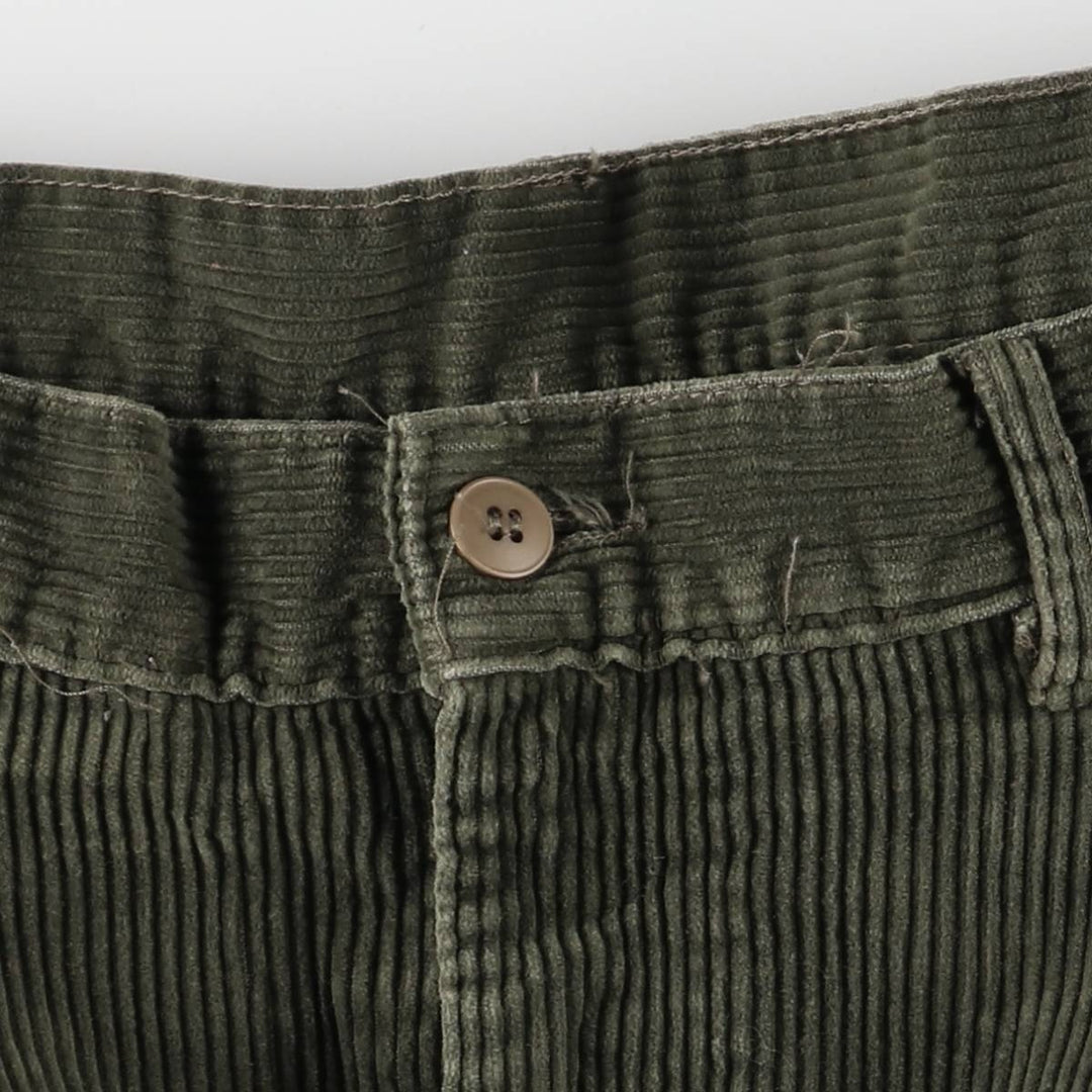 NORTHWEST TERRITORY One-Tuck Corduroy Pants, Made in USA, Men's, Size W32 unclear Khaki type sage green Vintage Second Hand