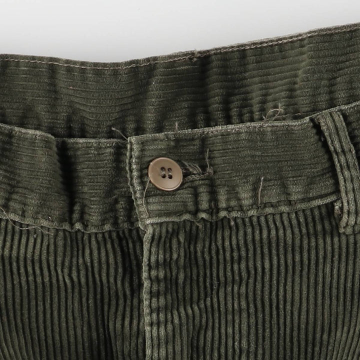 NORTHWEST TERRITORY One-Tuck Corduroy Pants, Made in USA, Men's, Size W32 unclear Khaki type sage green Vintage Second Hand