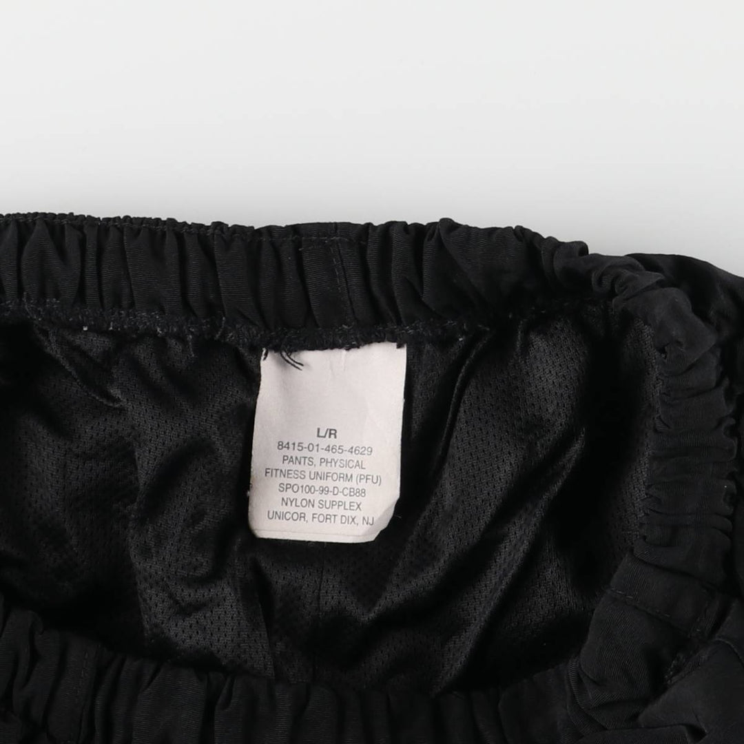 1990'S US Military PFU Training Pants, Nylon, Shaka Shaka Pants, Made in USA, Size L Nylon black type Vintage Second Hand