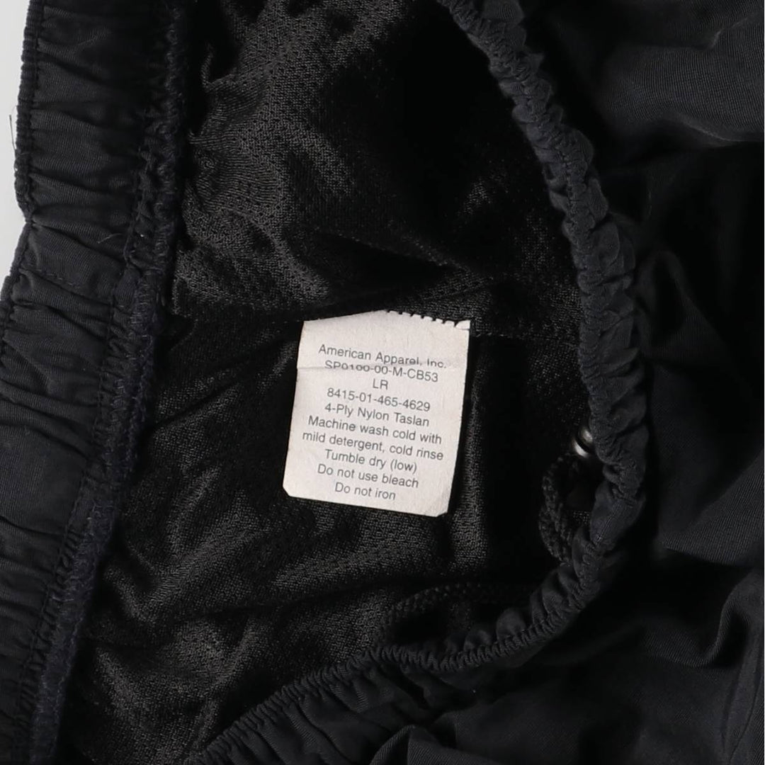 2000'S US Military PFU Training Pants, Nylon, Shaka Shaka, Made in USA, Size LR (Men's L) Nylon black type Vintage Second Hand