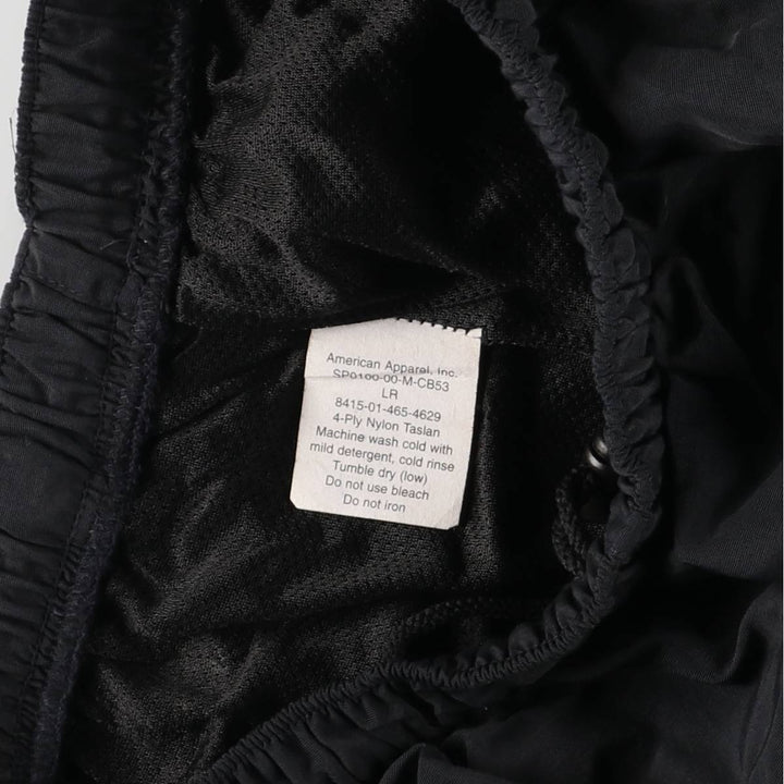 2000'S US Military PFU Training Pants, Nylon, Shaka Shaka, Made in USA, Size LR (Men's L) Nylon black type Vintage Second Hand
