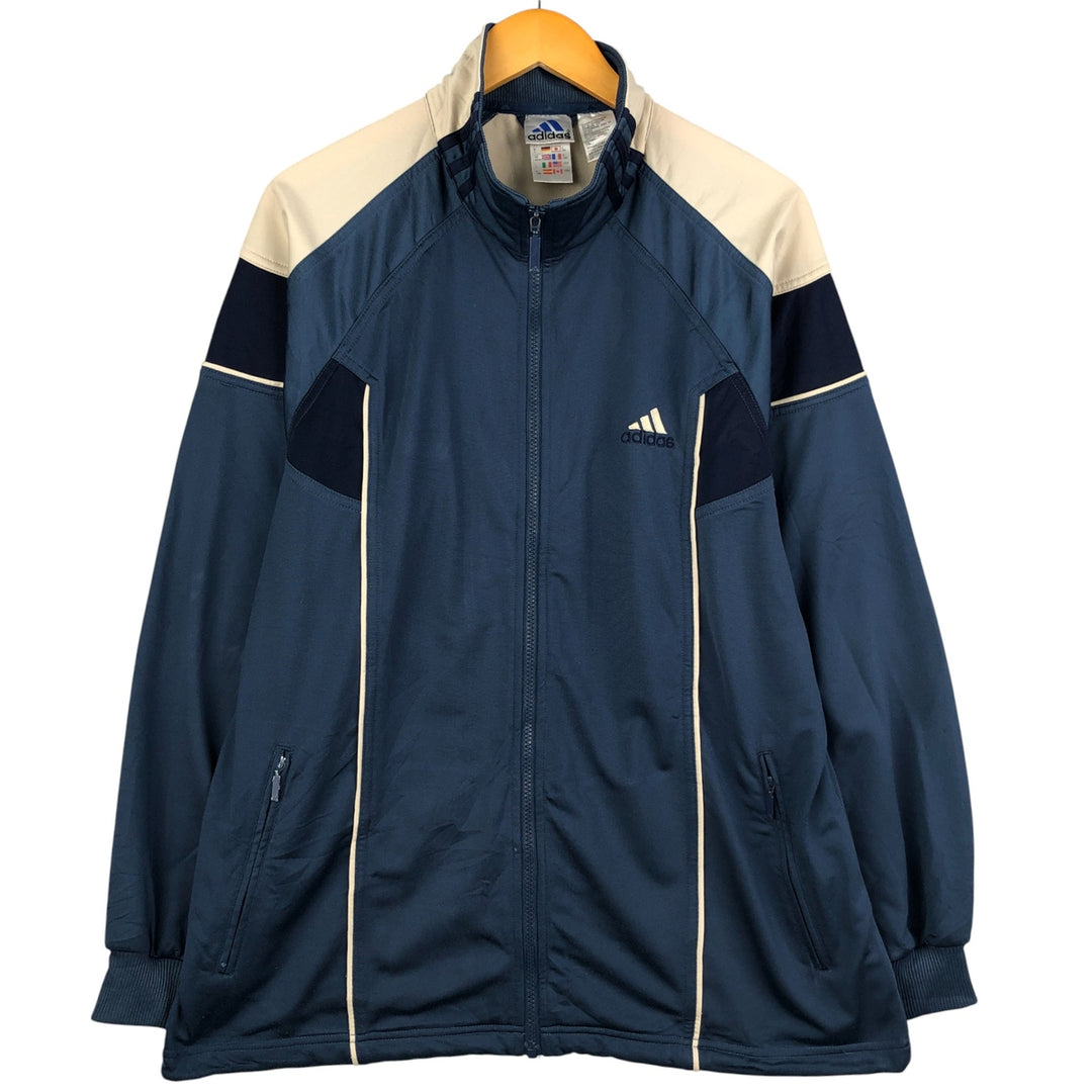 00'S Adidas Back Logo Jersey Track Jacket Men's XL polyester navy blue type Vintage Second Hand