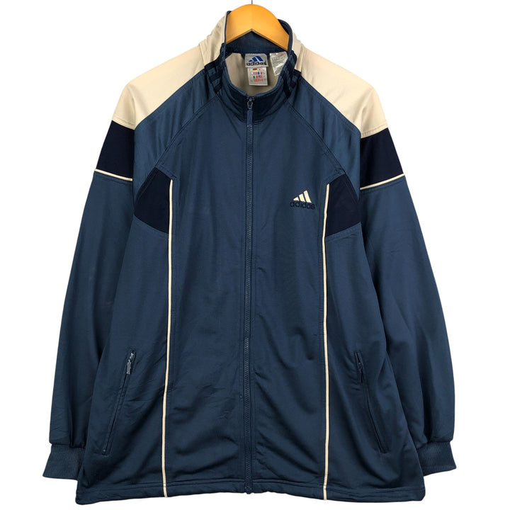 00'S Adidas Back Logo Jersey Track Jacket Men's XL polyester navy blue type Vintage Second Hand