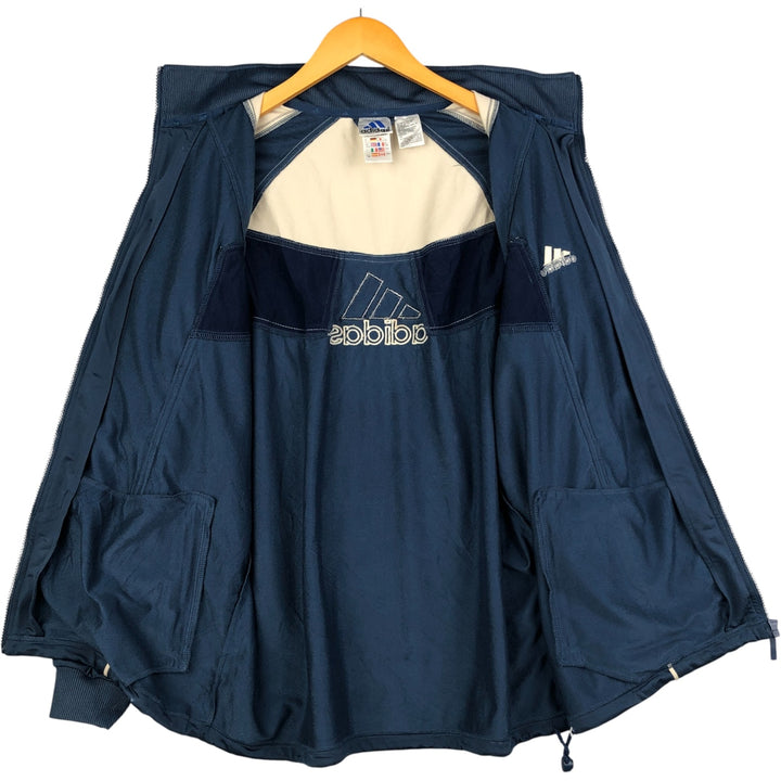 00'S Adidas Back Logo Jersey Track Jacket Men's XL polyester navy blue type Vintage Second Hand