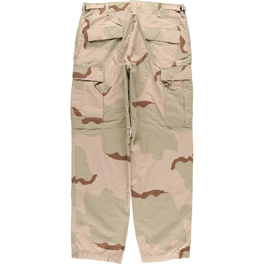 90'S US Military 3C Desert Camo Ripstop Military Cargo Pants, Combat Pants, Made in USA, Medium-Regular Nylon Beige type Vintage Second Hand