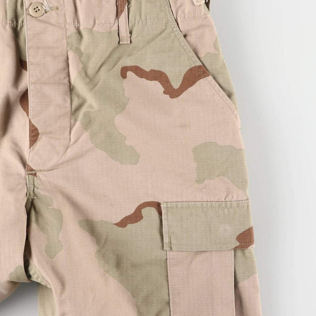 90'S US Military 3C Desert Camo Ripstop Military Cargo Pants, Combat Pants, Made in USA, Medium-Regular Nylon Beige type Vintage Second Hand