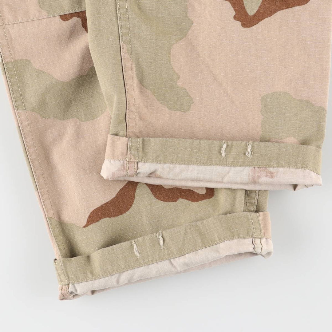 90'S US Military 3C Desert Camo Ripstop Military Cargo Pants, Combat Pants, Made in USA, Medium-Regular Nylon Beige type Vintage Second Hand