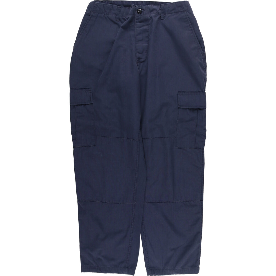 Civilian Ripstop Military Cargo Pants, Combat Pants, Made in USA, Large-Regular, Men's, Size 35 (equivalent) polyester navy blue type Vintage Second Hand