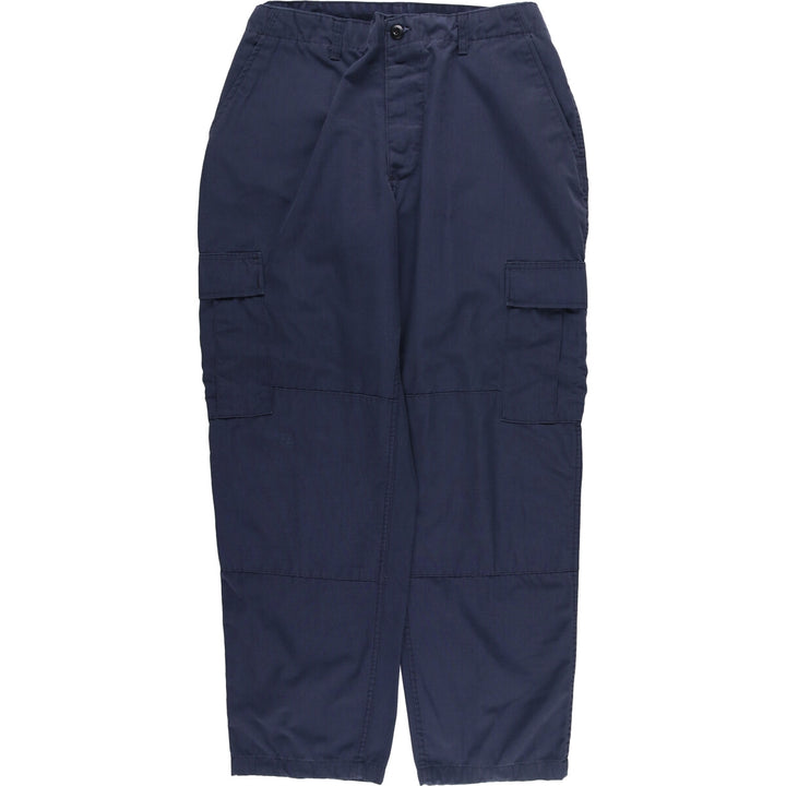 Civilian Ripstop Military Cargo Pants, Combat Pants, Made in USA, Large-Regular, Men's, Size 35 (equivalent) polyester navy blue type Vintage Second Hand