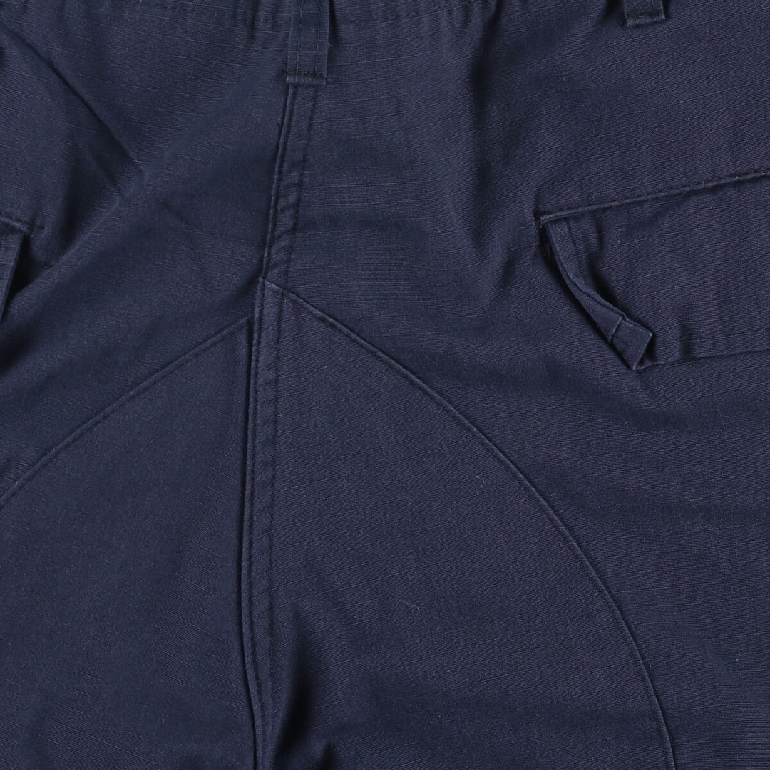 Civilian Ripstop Military Cargo Pants, Combat Pants, Made in USA, Large-Regular, Men's, Size 35 (equivalent) polyester navy blue type Vintage Second Hand
