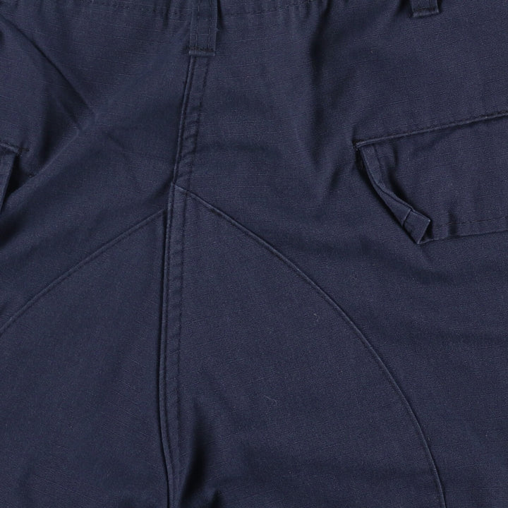 Civilian Ripstop Military Cargo Pants, Combat Pants, Made in USA, Large-Regular, Men's, Size 35 (equivalent) polyester navy blue type Vintage Second Hand
