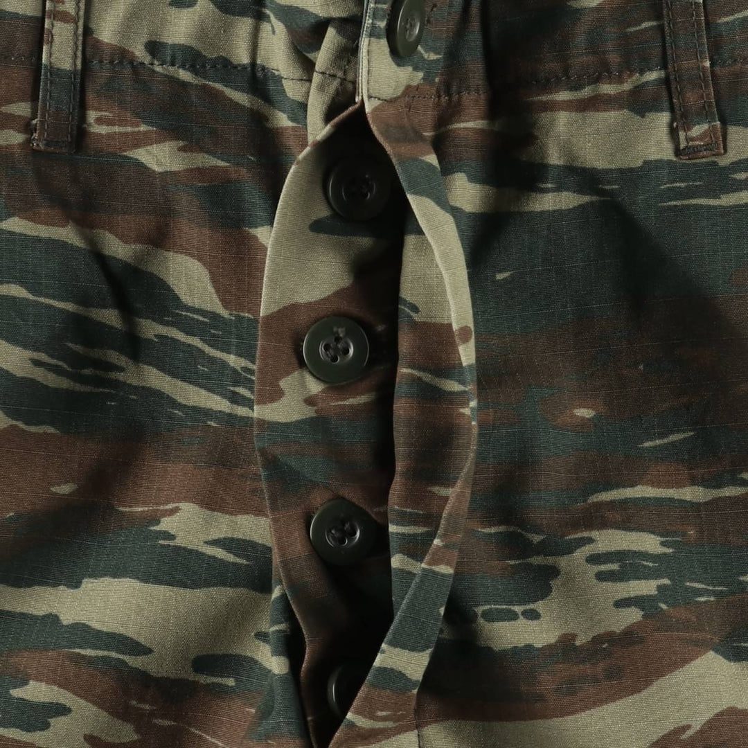 Greek Army Camouflage Pattern Lizard Camo Ripstop Military Cargo Pants, Combat Pants, Size Small, Men's, W32 (equivalent) unclear Khaki type Vintage Second Hand