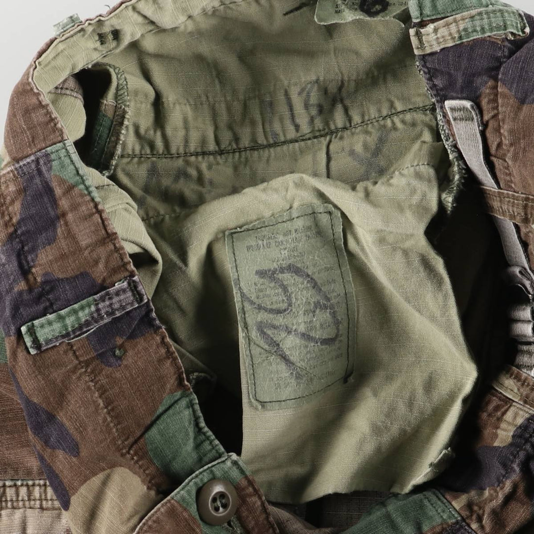 Authentic 1980'S US Military Woodland Camo Ripstop Military Cargo Pants, Combat Pants, Made in USA, Small Regular cotton Khaki type Vintage Second Hand