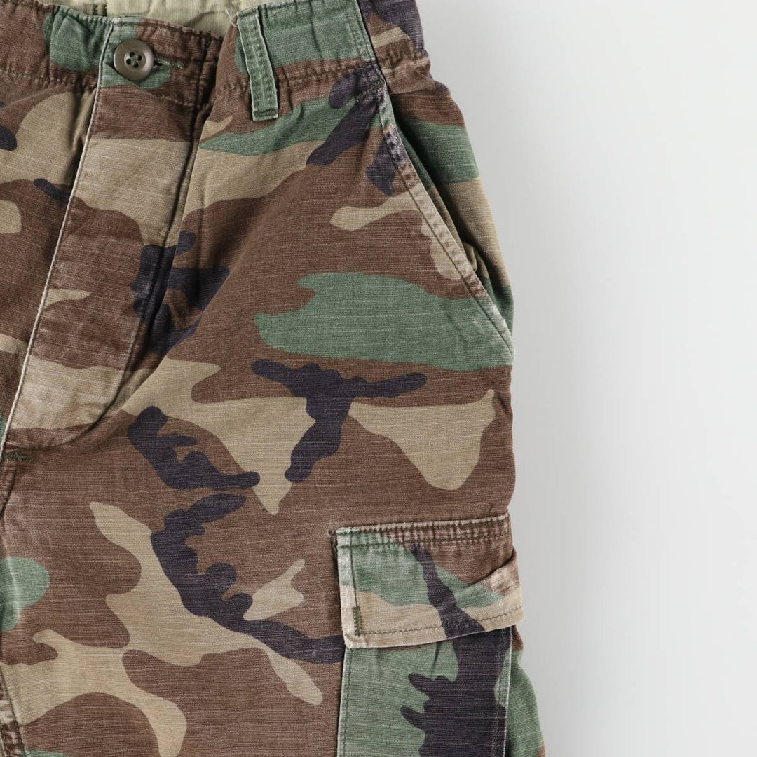 Authentic 1980'S US Military Woodland Camo Ripstop Military Cargo Pants, Combat Pants, Made in USA, Small Regular cotton Khaki type Vintage Second Hand
